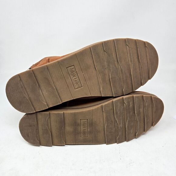 MUK LUKS Brown Suede Mid Winter Boots Ziggy Rodeo Water Repellent Size 9 - Picture 11 of 11